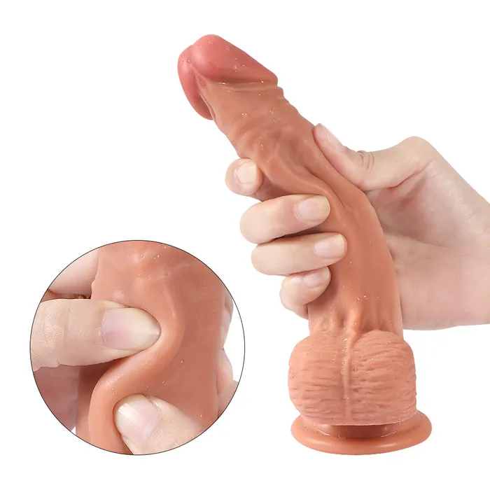 MD 787 Silicone Dual Density Realistic Dildo MD Female Sex Toys