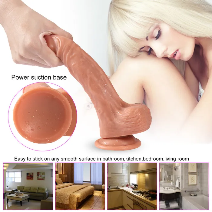 MD 787 Silicone Dual Density Realistic Dildo MD Female Sex Toys