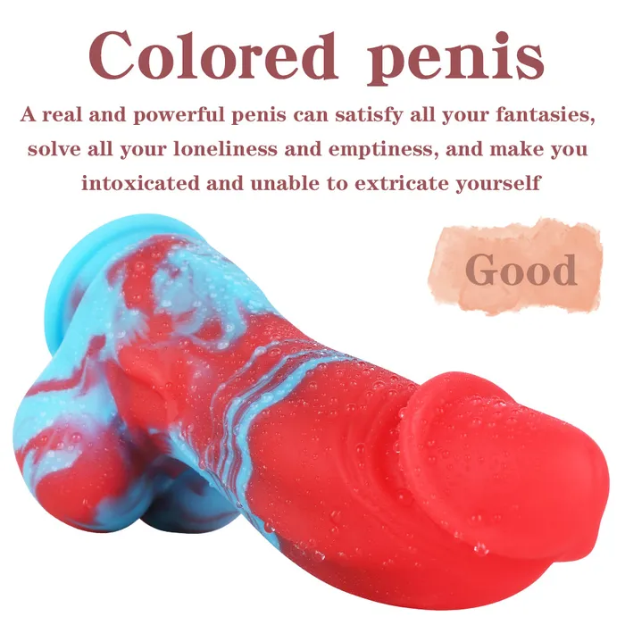 MD Gorilla 866 inch Bad Dragon Dildo Silicone RedBlue MD Anal