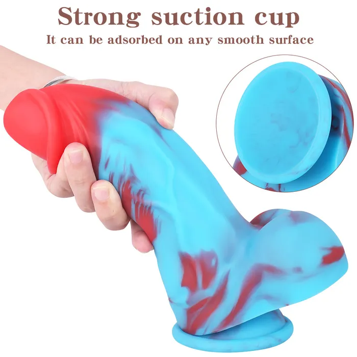 MD Gorilla 866 inch Bad Dragon Dildo Silicone RedBlue MD Anal