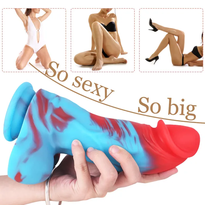 MD Gorilla 866 inch Bad Dragon Dildo Silicone RedBlue MD Anal