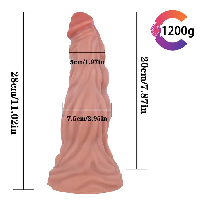 MD MD 1102 inch Huge Bad Dragon Realistic Dildo Anal Plug Silicone Brown Anal