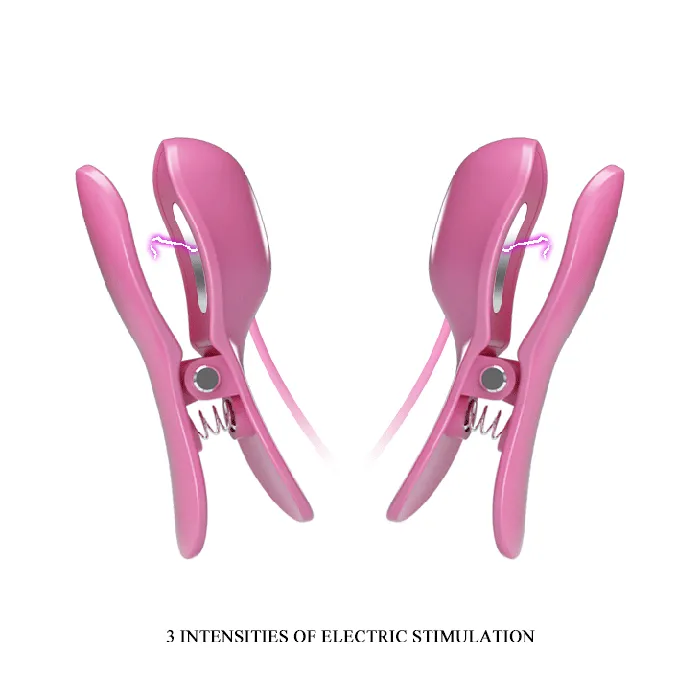 Pretty Love Romantic Wave II Estim Vibrating Nipple Clip Pretty Love Vibrators