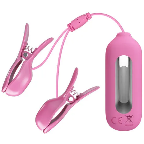 Pretty Love Romantic Wave II Estim Vibrating Nipple Clip Pretty Love Vibrators