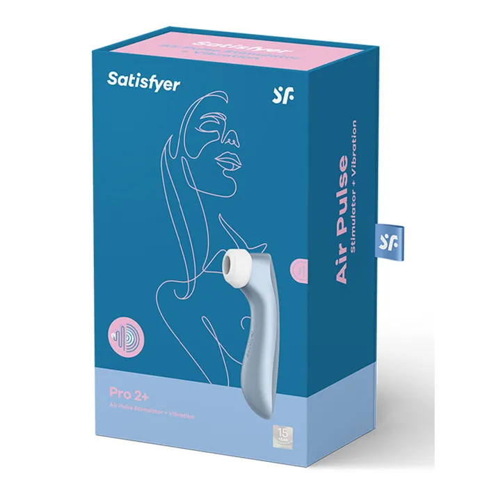 SATISFYER PRO 2 PLUS Air Pulse Clitoris Sucking Vibrator Blue Satisfyer Vibrators