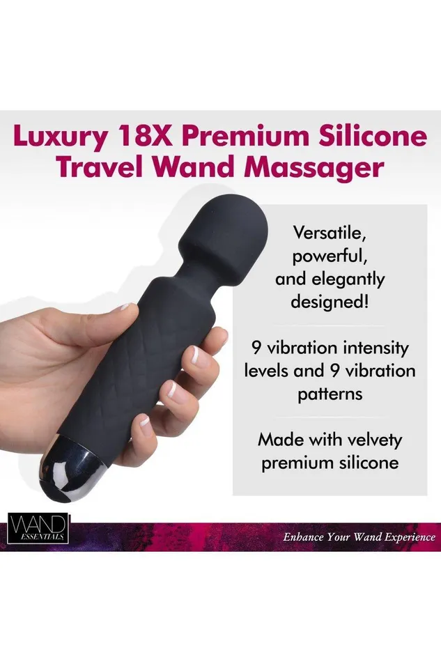 Sex On the Go 18X Luxury Silicone Travel Wand Female Sex Toys