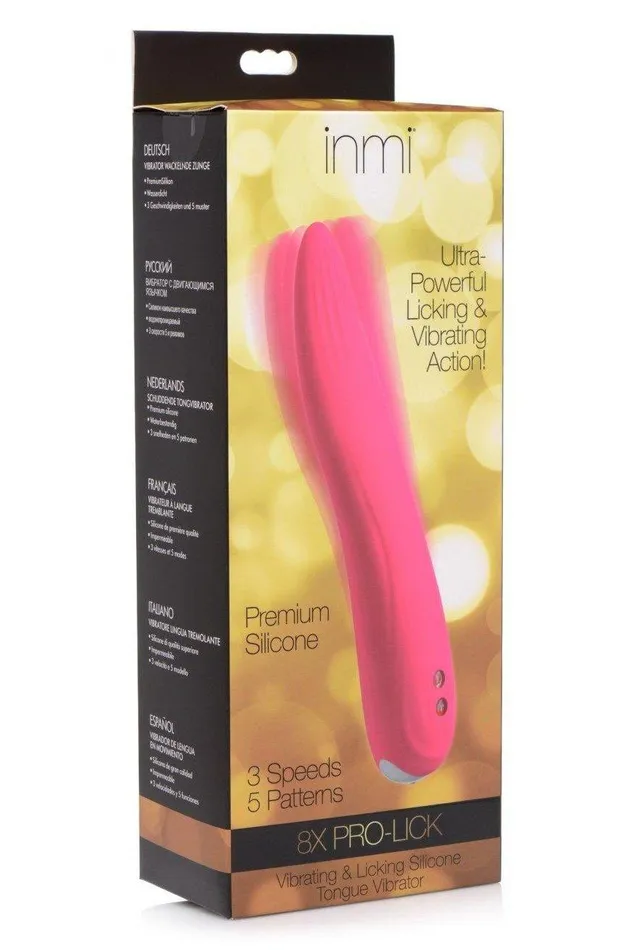 Sex On the Go Female Sex Toys 8X ProLick Vibrating Licking Silicone Tongue Vibrator