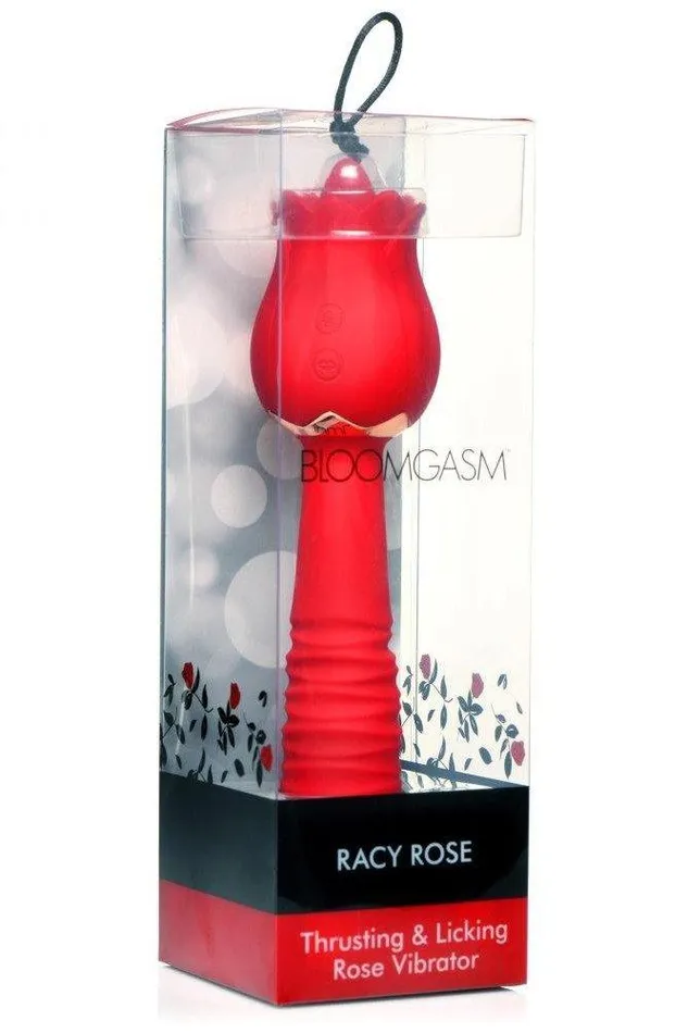 Sex On the Go Vibrators Racy Rose Thrusting and Licking Rose Vibrator