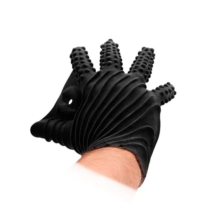 Shots Toys Anal Fist It Black Textured Masturbation Glove