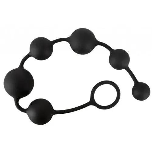 Silicone Chain Anal Beads Black Velvets Anal