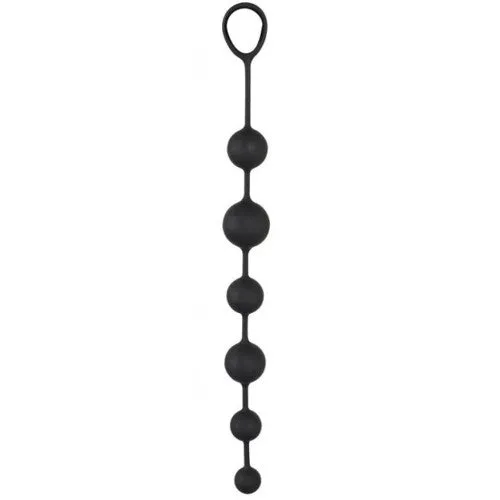 Silicone Chain Anal Beads Black Velvets Anal