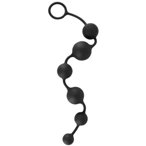 Silicone Chain Anal Beads Black Velvets Anal