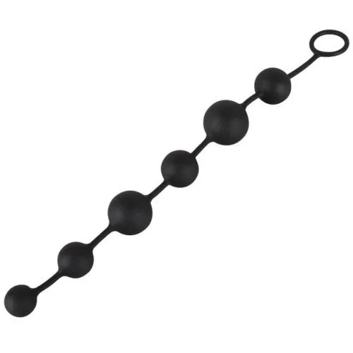 Silicone Chain Anal Beads Black Velvets Anal