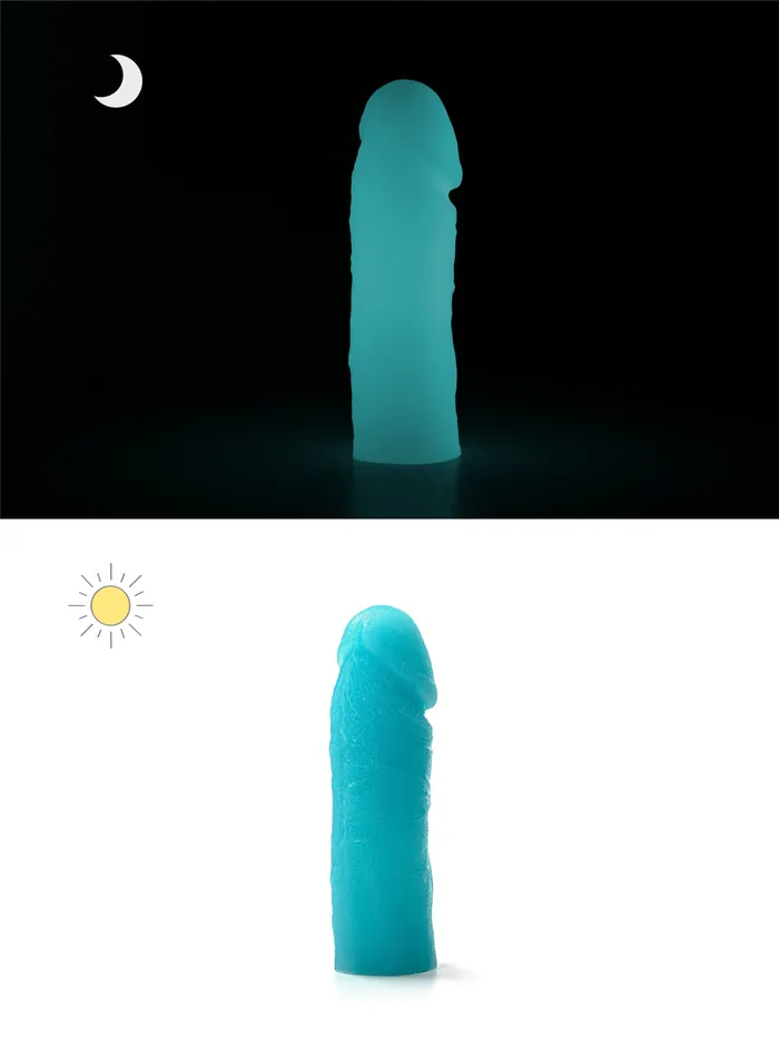 vaculock Dildos Reciprocating Saw Adapter With 6 inch Aqua Glow In The Dark VacuLock DildoRSA adapterDildo