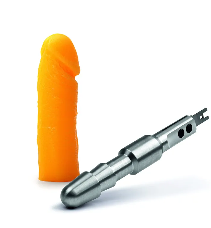 vaculock Dildos Reciprocating Saw Adapter With 6 inch Orange Glow In The Dark VacuLock DildoRSA adapterDildo