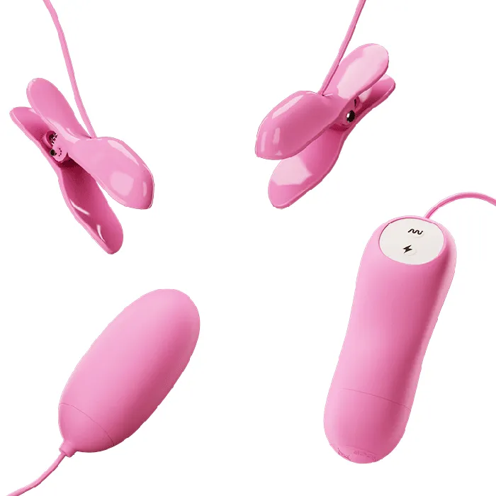 Vibrators Pretty Love Pretty LOVE Electric Shock Nipple Clamps Vagina Egg