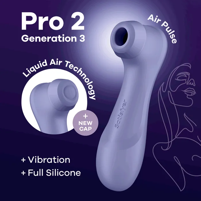 Vibrators Satisfyer Satisfyer Pro 2 G3 Liquid Vibration Clitoral Stimulator Lilac