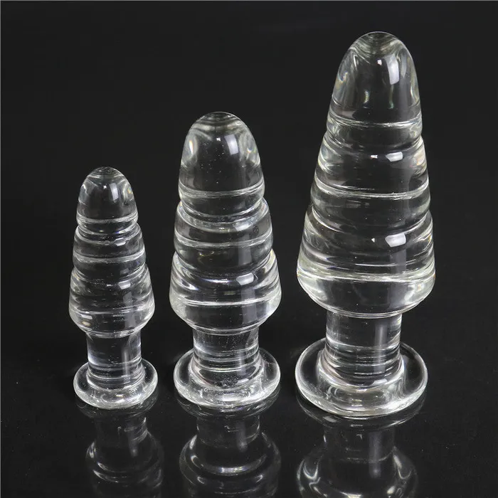 XL Threaded Glass Anal Plug SML SexyPlay Male Sex Toys