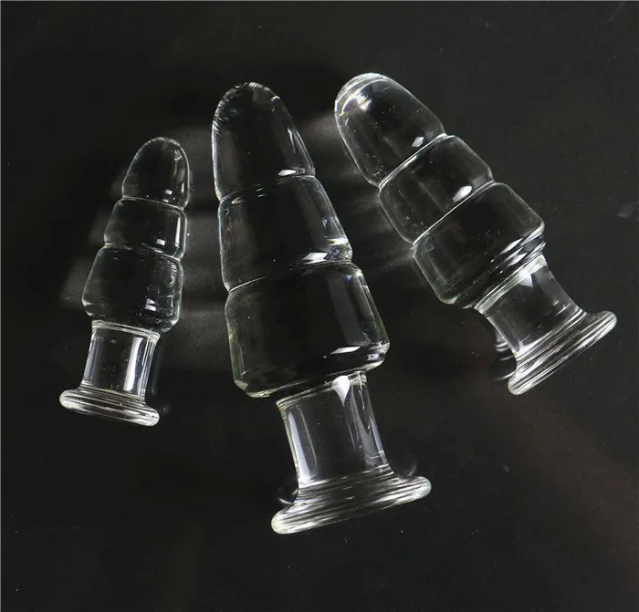 XL Threaded Glass Anal Plug SML SexyPlay Male Sex Toys