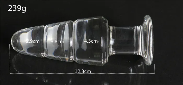 XL Threaded Glass Anal Plug SML SexyPlay Male Sex Toys